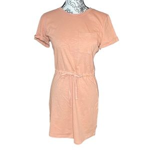 Casual Peach T-Shirt Dress